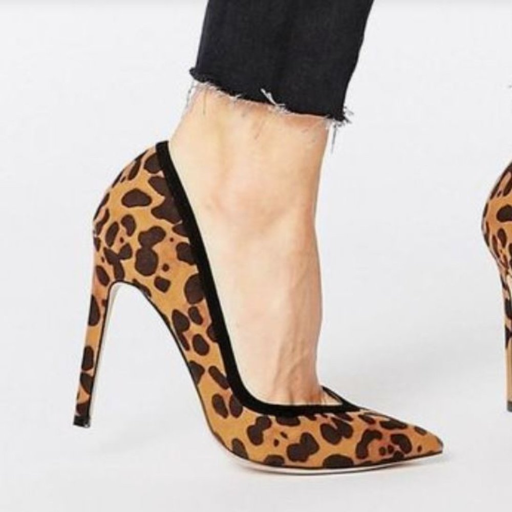 ASOS PIXIE LEOPARD PUMPS SIZE 7.5